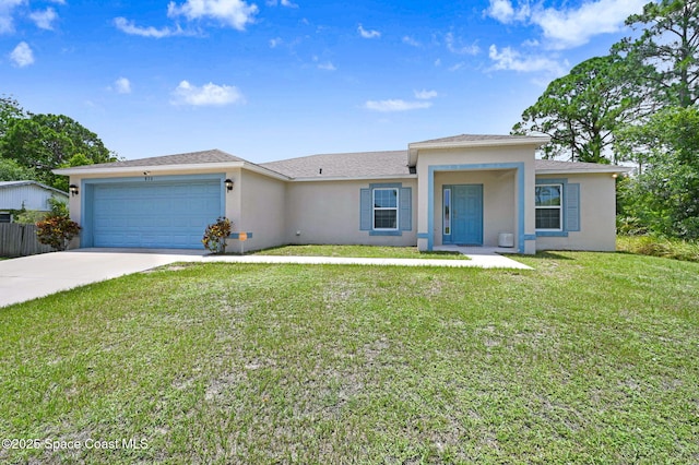 870 Buchanan Ave SE, Palm Bay, FL 32909 - single story home with an attached garage, stucco siding, and concrete driveway