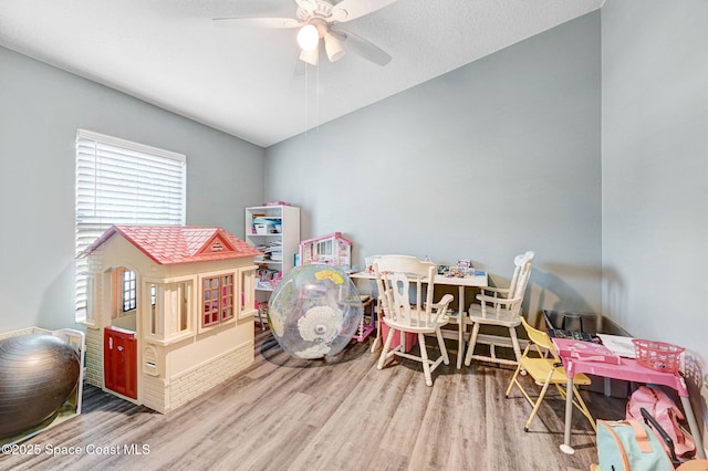870 Buchanan Ave SE, Palm Bay, FL 32909 - recreation room with wood finished floors and a ceiling fan