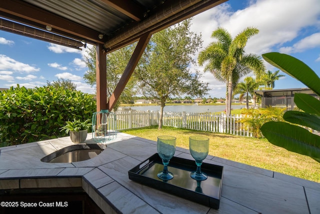 681 Dillard Dr SE, Palm Bay, FL 32909 - view of patio / terrace featuring a water view