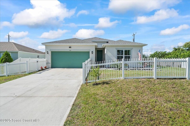 1160 Larkspur St SE, Palm Bay, FL 32909 - single story home featuring stucco siding, a garage, concrete driveway, and a shingled roof