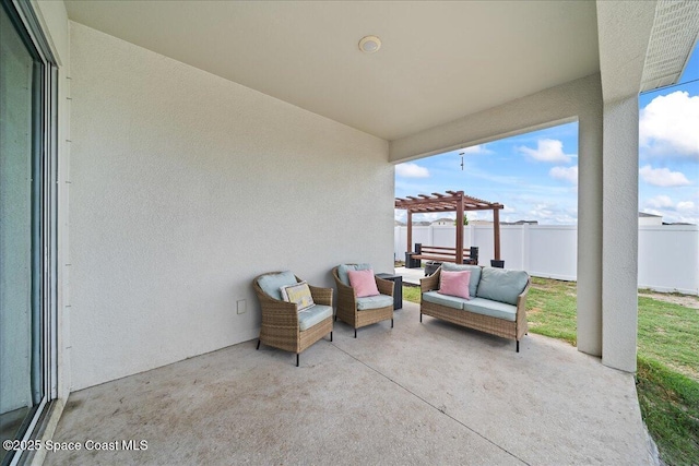 1160 Larkspur St SE, Palm Bay, FL 32909 - view of patio with a pergola and an outdoor living space
