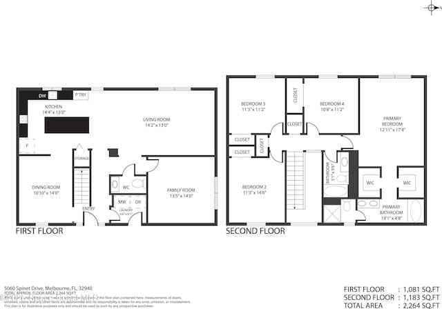 5060 Spinet Dr, Melbourne, FL 32940 - floor plan / room layout