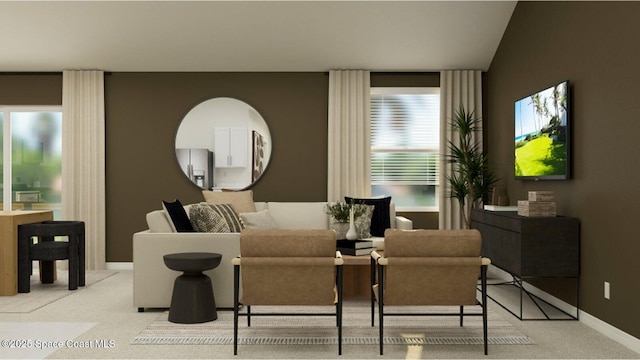 1862 San Filippo Dr SE, Palm Bay, FL 32909 - living room with light carpet and baseboards