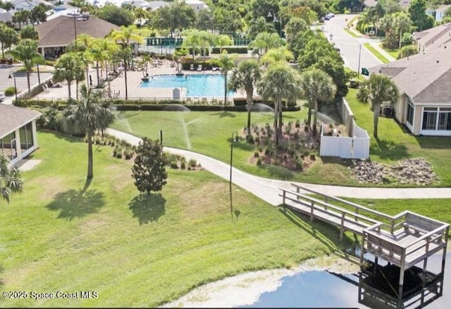 2009 Tullagee Ave, Melbourne, FL 32940 - aerial view of a pool area