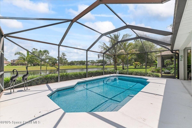 1776 Sawgrass Dr SW, Palm Bay, FL 32908 - outdoor pool featuring a water view and a patio area