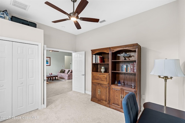 3360 Thurloe Dr, Rockledge, FL 32955 - office space featuring light colored carpet and a ceiling fan
