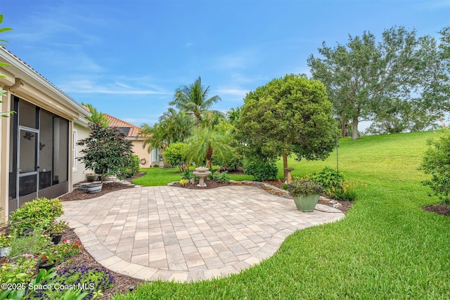 3360 Thurloe Dr, Rockledge, FL 32955 - view of patio / terrace featuring a sunroom