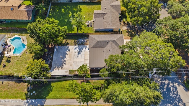 2036 Hogan Dr, Melbourne, FL 32935 - bird's eye view of a pool area