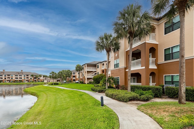 6421 Borasco Dr Unit 3208, Melbourne, FL 32940 - surrounding community featuring a water view, a yard, and a residential view
