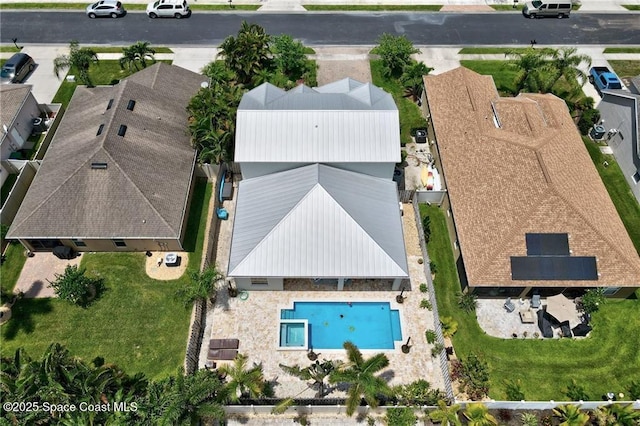 121 Amherst Ln, Sebastian, FL 32958 - aerial view of residential area with a pool