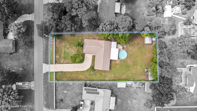 7020 Kaylor Ave, Cocoa, FL 32927 - aerial view of property's location featuring property parcel outlined