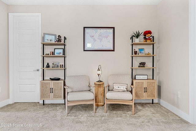 786 Clearwater Ave, Satellite Beach, FL 32937 - sitting room with carpet and baseboards