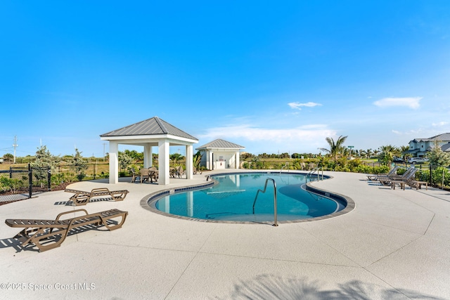 786 Clearwater Ave, Satellite Beach, FL 32937 - community pool featuring a gazebo and a patio area