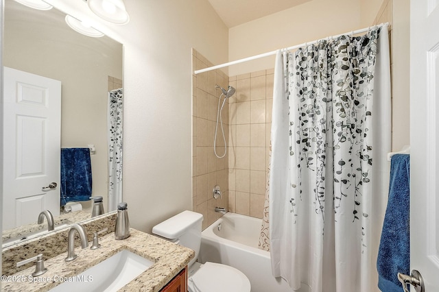 4725 Papaya St, Cocoa, FL 32926 - full bathroom featuring vanity, toilet, and shower / bath combo