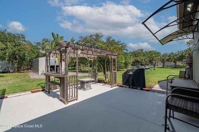 4725 Papaya St, Cocoa, FL 32926 - view of patio / terrace with a pergola and a grill