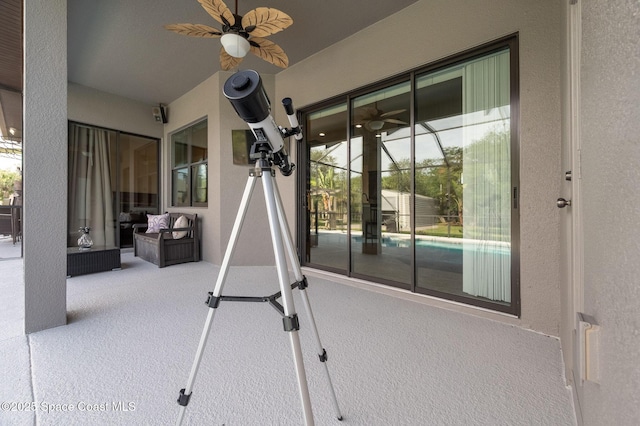 4725 Papaya St, Cocoa, FL 32926 - view of patio featuring ceiling fan