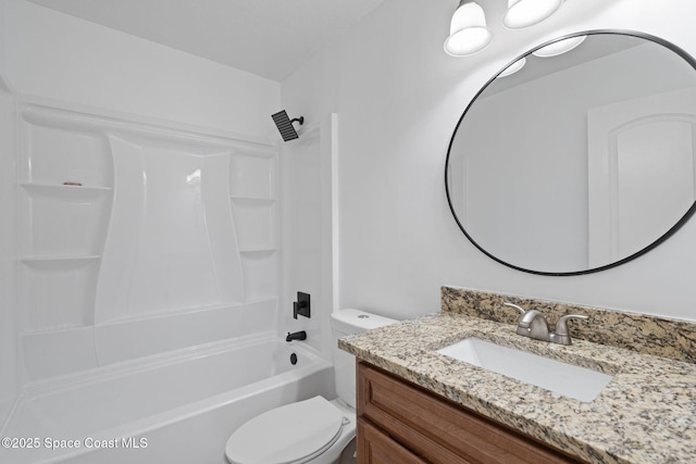 822 Lamplighter Dr NW, Palm Bay, FL 32907 - full bath featuring vanity, toilet, and shower / washtub combination