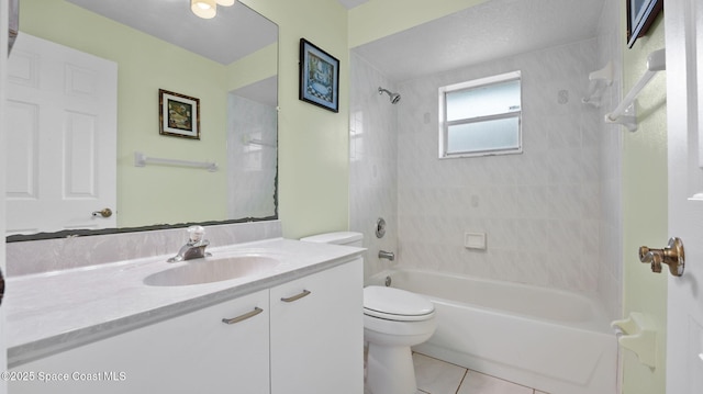 525 Banana Blvd, Merritt Island, FL 32952 - bathroom with toilet, vanity, shower / washtub combination, and tile patterned floors