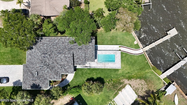 1313 Worth Ct NE, Palm Bay, FL 32905 - aerial view of property and surrounding area featuring a pool