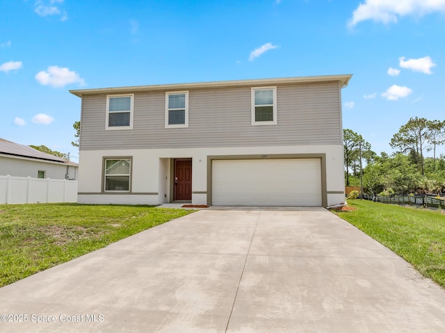 2205 Sapelo Ave SE, Palm Bay, FL 32909 - view of front of home featuring concrete driveway, an attached garage, and stucco siding