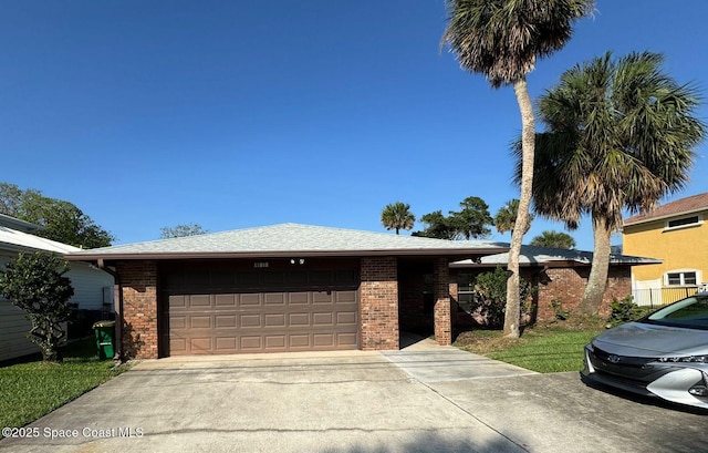 11430 S Tropical Trl, Merritt Island, FL 32952 - single story home featuring concrete driveway, a garage, and brick siding
