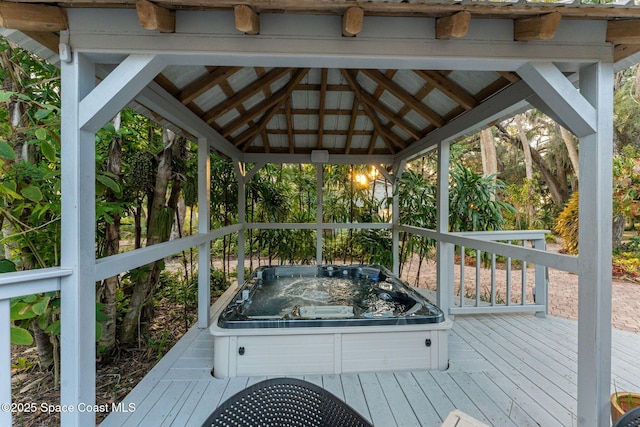 4185 Crooked Mile Rd, Merritt Island, FL 32952 - deck with a gazebo and a carport