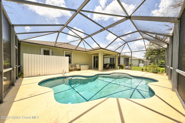 858 Morning Cove Cir SE, Palm Bay, FL 32909 - outdoor pool featuring a patio area and a lanai