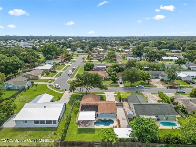609 Tallwood Cir, Melbourne, FL 32904 - aerial view of residential area with a pool