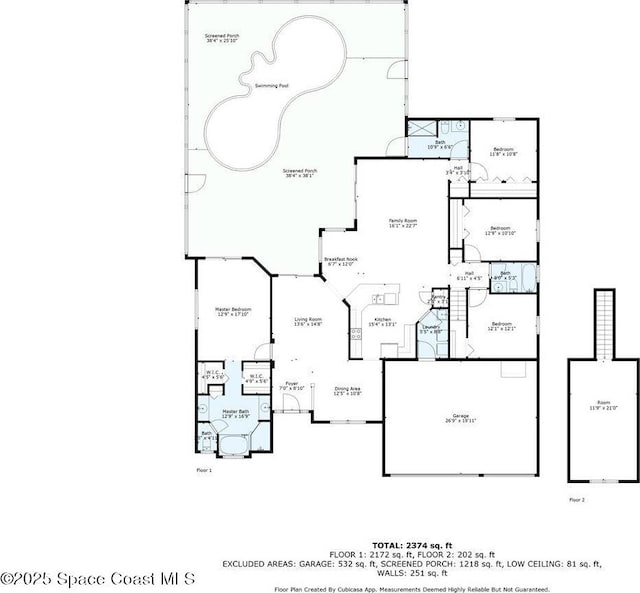 2465 Tuscarora Ct, Melbourne, FL 32904 - floor plan / room layout