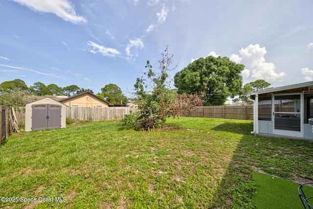 581 Howe Ave SE, Palm Bay, FL 32909 - view of yard with a sunroom