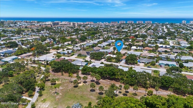 213 Harbour Dr W, Indian Harbour Beach, FL 32937 - aerial view of property and surrounding area featuring a large body of water