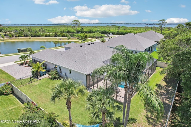 1025 Aranceto Cir, Merritt Island, FL 32952 - aerial view of property and surrounding area featuring a large body of water