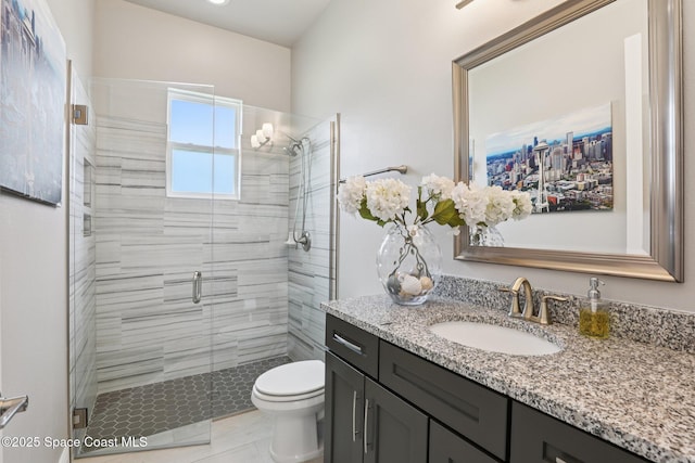 1025 Aranceto Cir, Merritt Island, FL 32952 - full bathroom featuring vanity and a shower stall