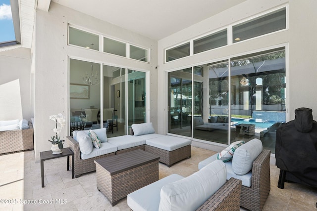 1025 Aranceto Cir, Merritt Island, FL 32952 - view of patio / terrace with an outdoor hangout area