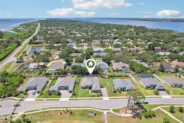 1025 Aranceto Cir, Merritt Island, FL 32952 - aerial view of residential area featuring a nearby body of water