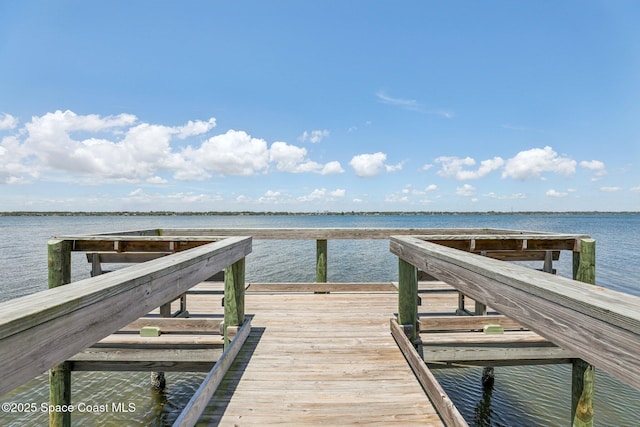 1025 Aranceto Cir, Merritt Island, FL 32952 - dock area featuring a water view