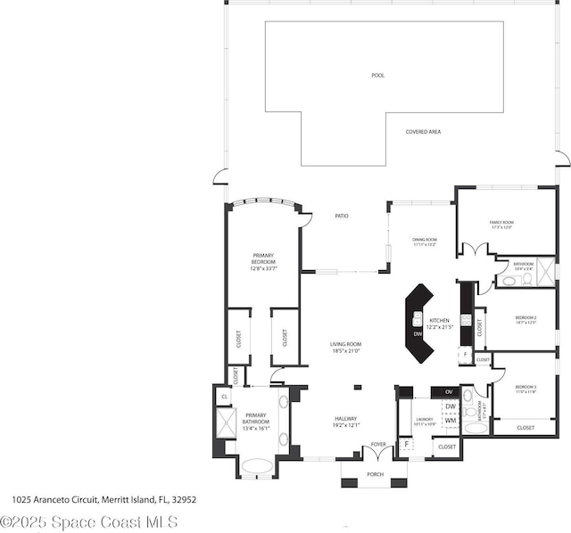 1025 Aranceto Cir, Merritt Island, FL 32952 - view of home floor plan