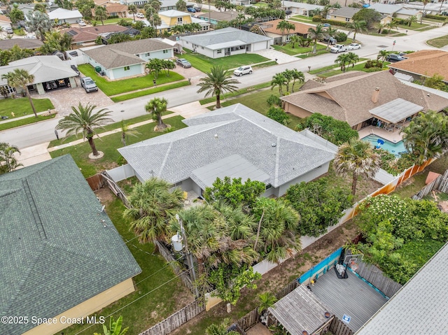 715 Atlantic Dr, Satellite Beach, FL 32937 - aerial perspective of suburban area with a pool