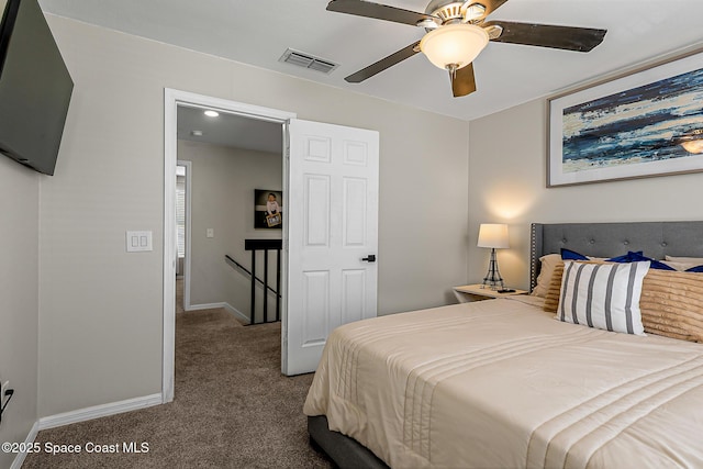 4236 Pondapple Dr, Titusville, FL 32796 - carpeted bedroom featuring baseboards and ceiling fan
