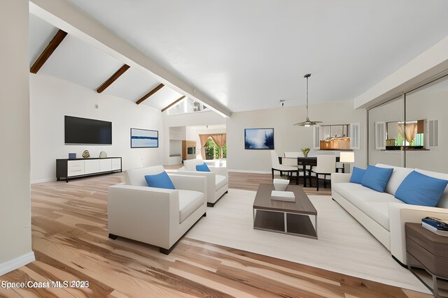 105 Osprey Ct, Melbourne, FL 32940 - living room with light wood-style floors and baseboards