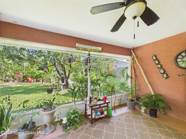 187 S Wimbrow Dr, Sebastian, FL 32958 - sunroom featuring ceiling fan and healthy amount of natural light