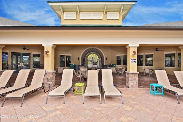 1403 Musgrass Cir, West Melbourne, FL 32904 - view of patio / terrace with ceiling fan and outdoor dining area