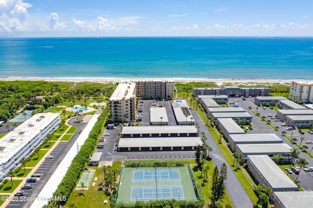 3170 N Atlantic Ave Unit 407, Cocoa Beach, FL 32931 - aerial view of waterfront with a beach and apartment complex