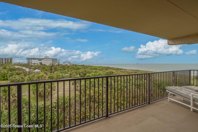 3170 N Atlantic Ave Unit 407, Cocoa Beach, FL 32931 - balcony featuring a water view