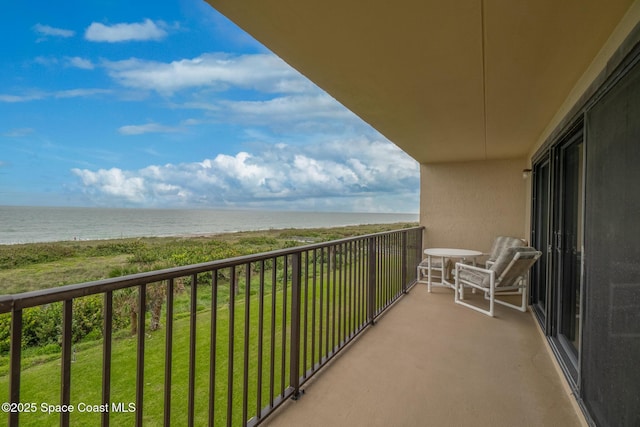 3170 N Atlantic Ave Unit 407, Cocoa Beach, FL 32931 - balcony with view of water and beach