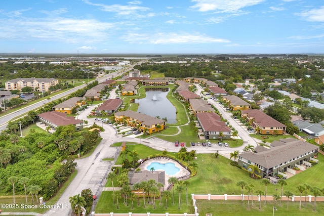 1415 Lara Cir Unit 105, Rockledge, FL 32955 - view of property location featuring a pool, a nearby body of water, and nearby suburban area