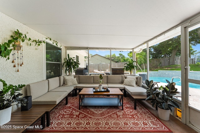 740 Hunan St NE, Palm Bay, FL 32907 - sunroom with outdoor lounge area
