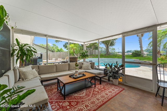 740 Hunan St NE, Palm Bay, FL 32907 - sunroom / solarium featuring outdoor lounge area