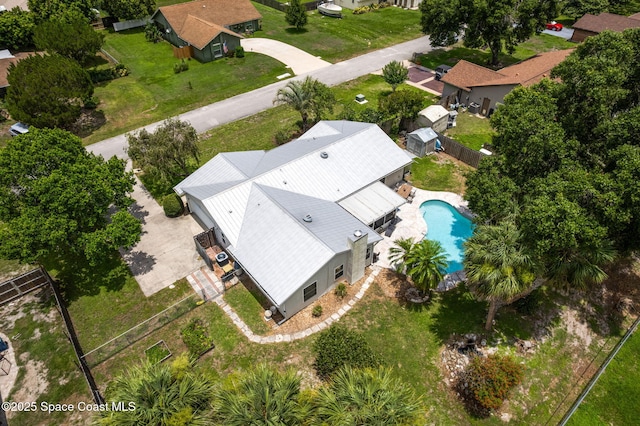 740 Hunan St NE, Palm Bay, FL 32907 - aerial view of residential area featuring a pool