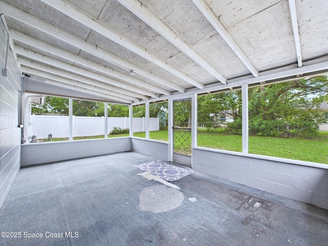 2115 Otterbein Ave, Cocoa, FL 32926 - unfurnished sunroom featuring lofted ceiling